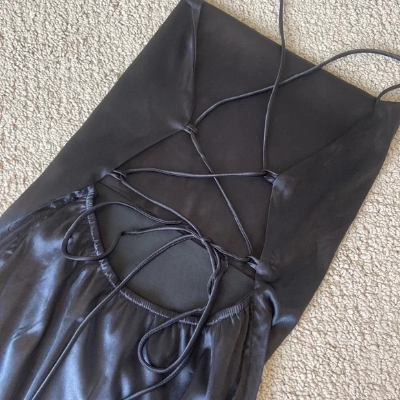 Mini Satin Slip Dress - Picture 5 of 7